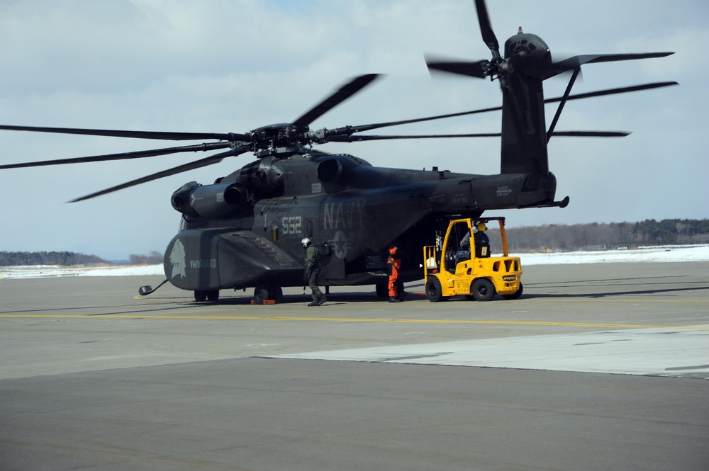 Aircraft arrive at NAF Misawa in Support of Operation Tomodachi