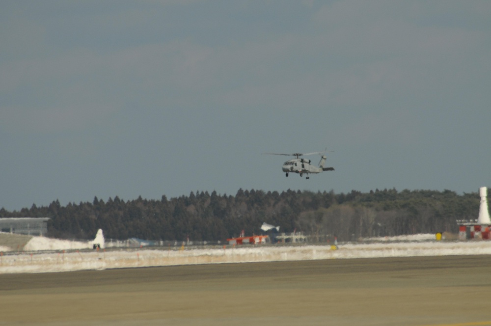Aircraft arrive at NAF Misawa in Support of Operation Tomodachi