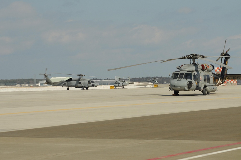 Aircraft arrive at NAF Misawa in Support of Operation Tomodachi