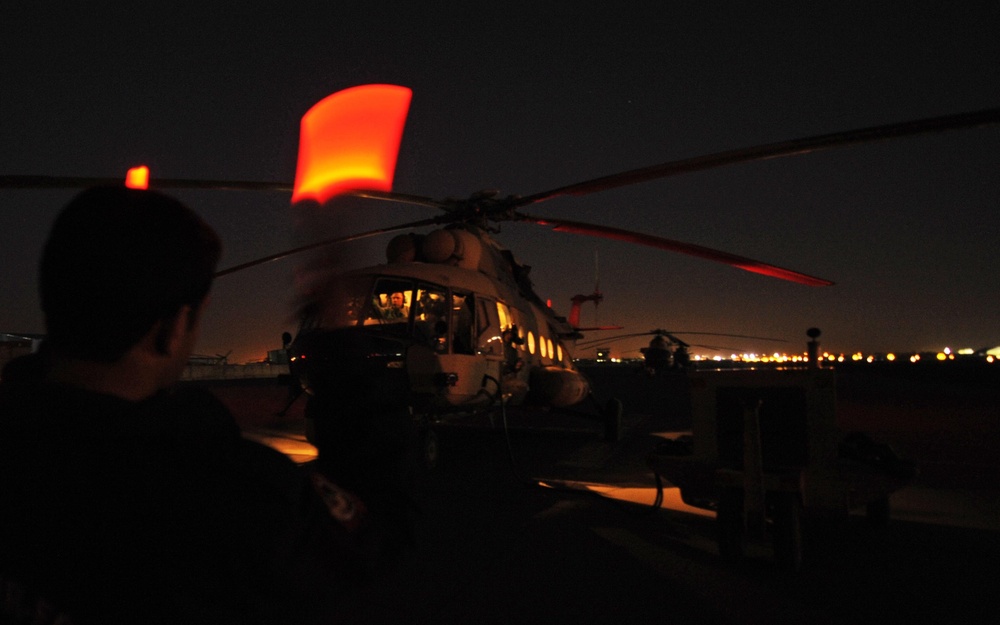 Mi-171 advisor pilots provide training - day or night