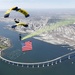 US Navy Parachute Team Above NAB Coronado