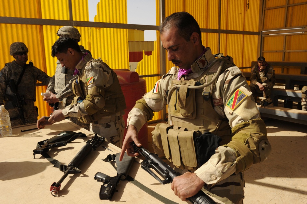 Iraqi Army Physical Fitness &amp; Weapons Training