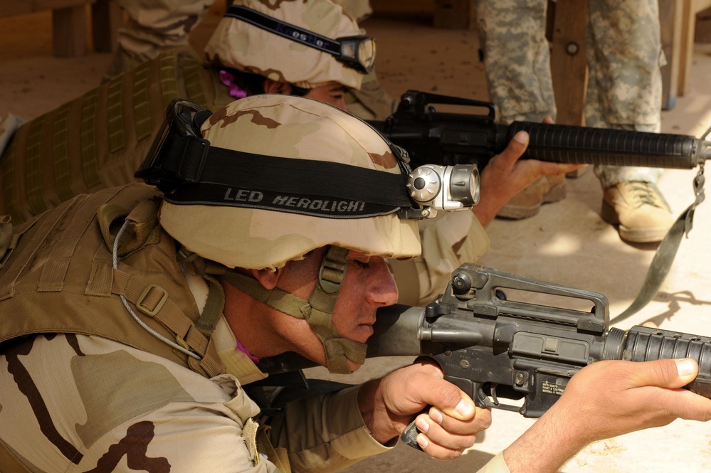 Iraqi Army Physical Fitness &amp; Weapons Training