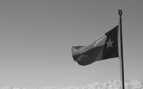 Texas Flag flying over FOB Ghazni Afghanistan