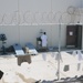 A detainee uses a sink in the outdoor recreation area of Camp Six at Joint Task Force Guantanamo