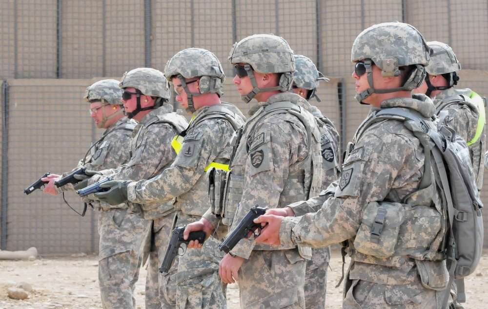 Task Force Gridley Soldiers Compete in Pistol Shoot