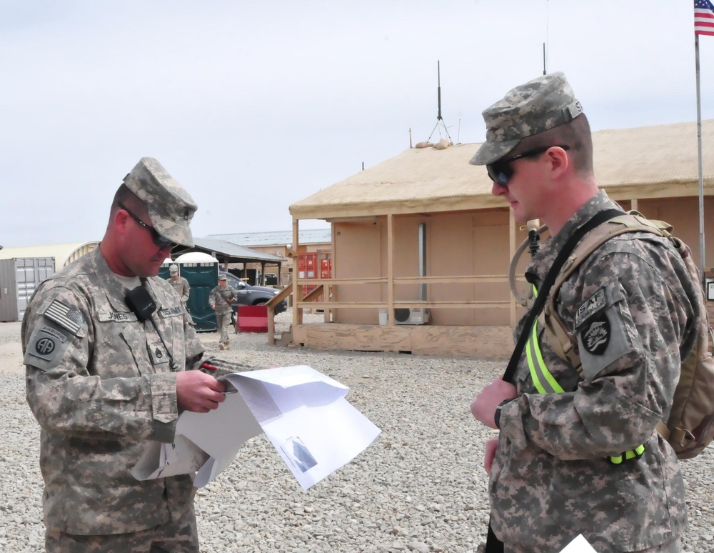 Cadre Validates Points for Soldier of the Quarter Competitor