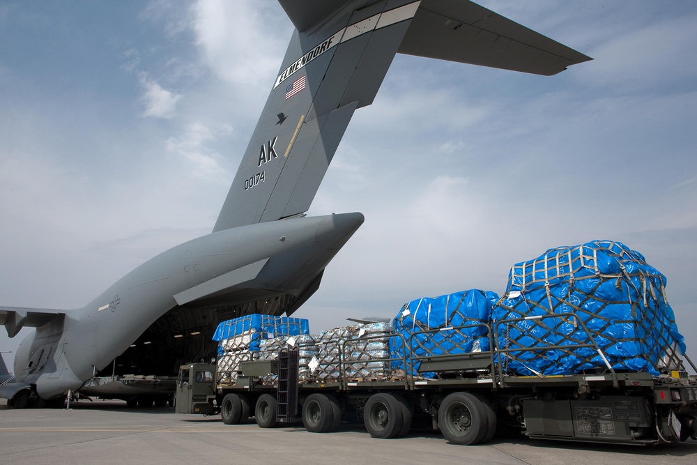 First C-17 touches down in Sendai