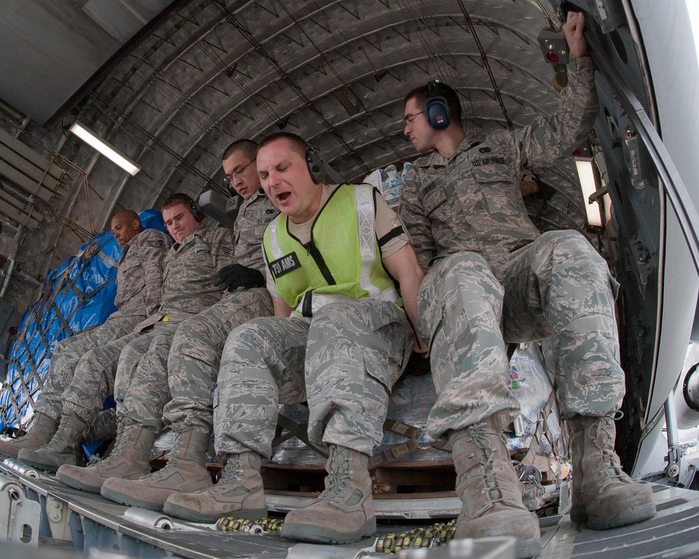 First C-17 touches down in Sendai