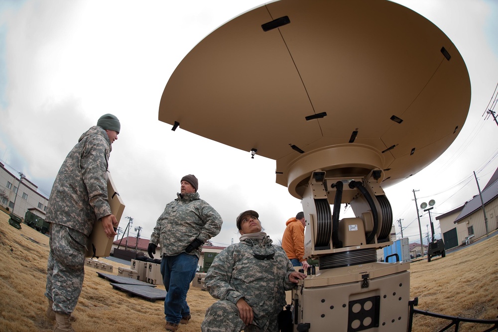 Tents provide additional workspace at Yokota