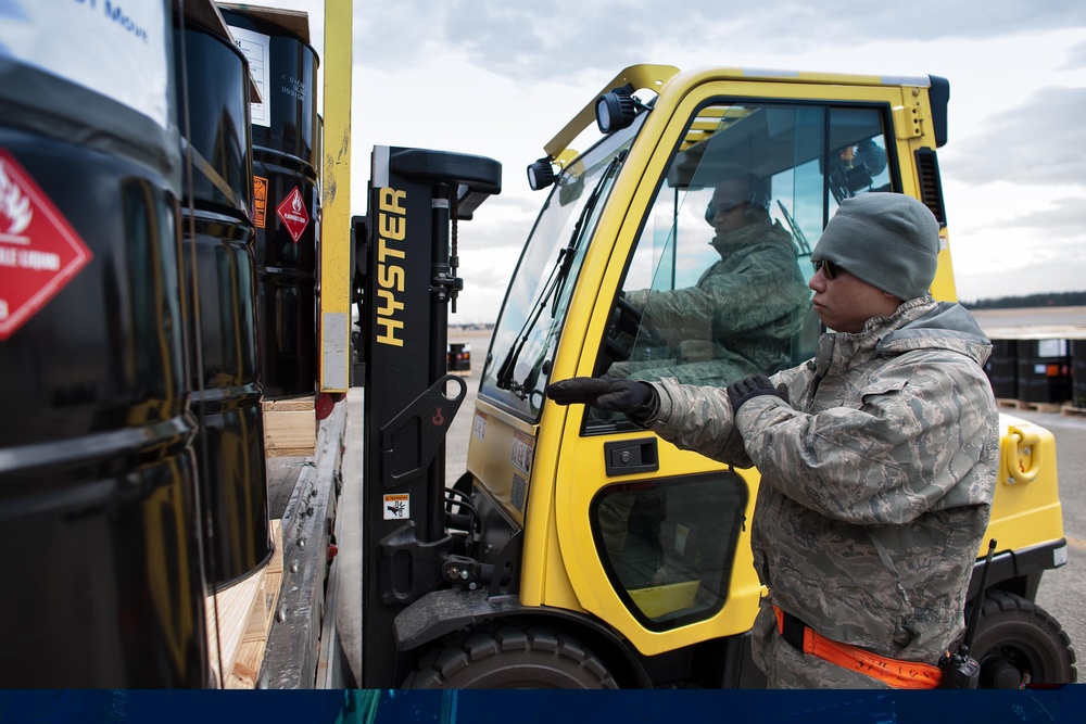 25,520 gallons of diesel fuel are delivered to the Caterpillar factory