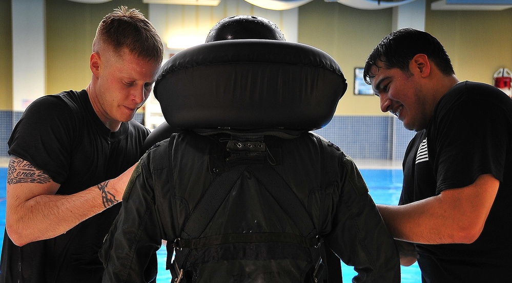 Water survival training evaluation