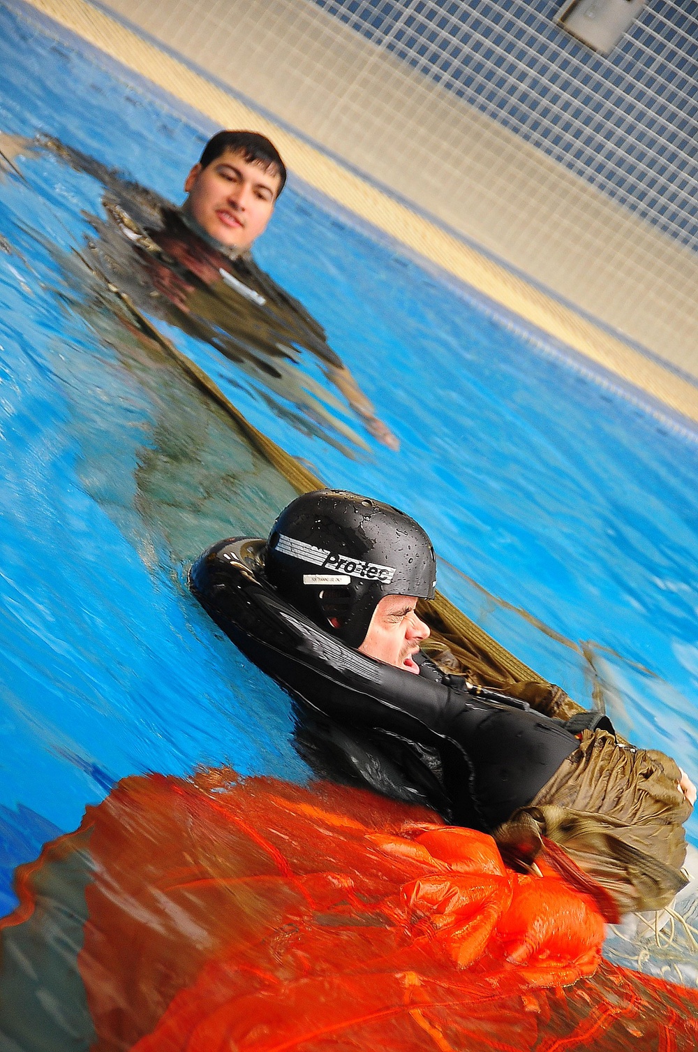 Water survival training evaluation