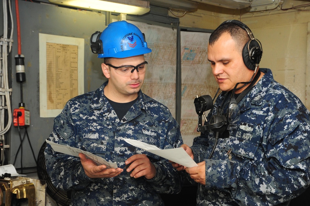 USS Theodore Roosevelt Drydock Flooding Rehearsal