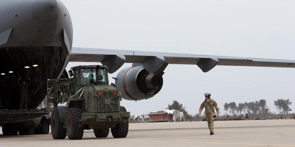 First C-17 touches down in Sendai