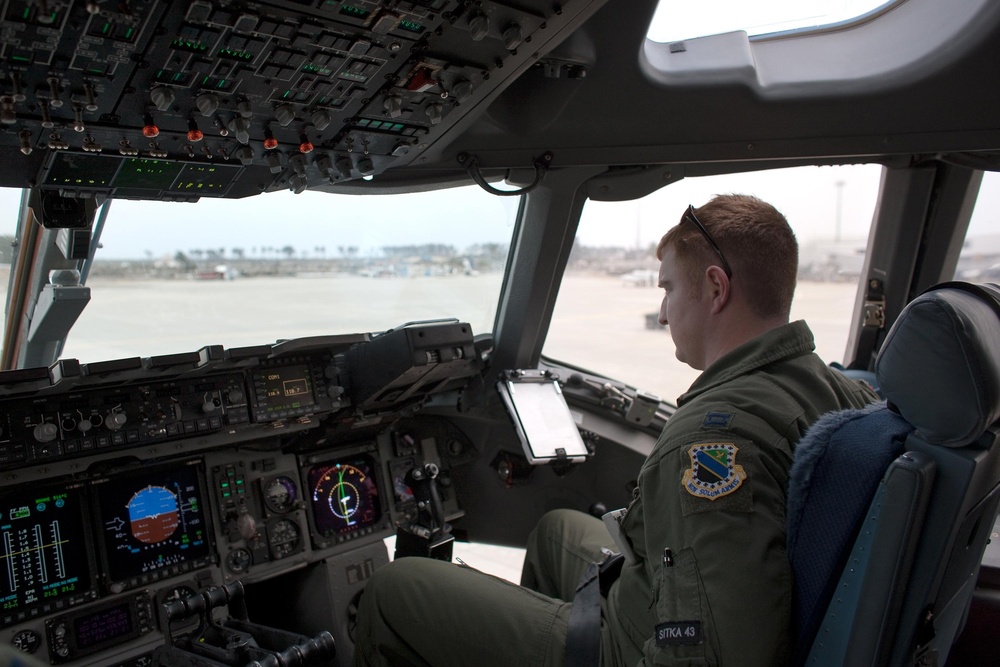 First C-17 touches down in Sendai