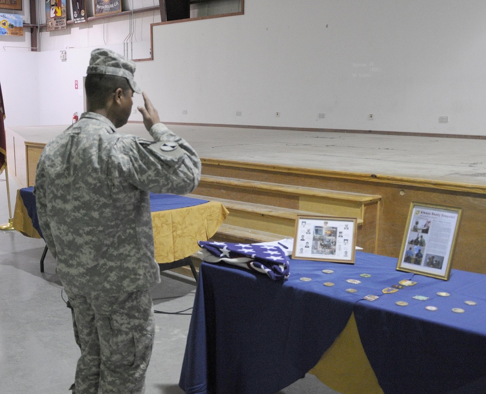 Sept. 11 Flags Transferred to Reserve Unit headed to Iraq