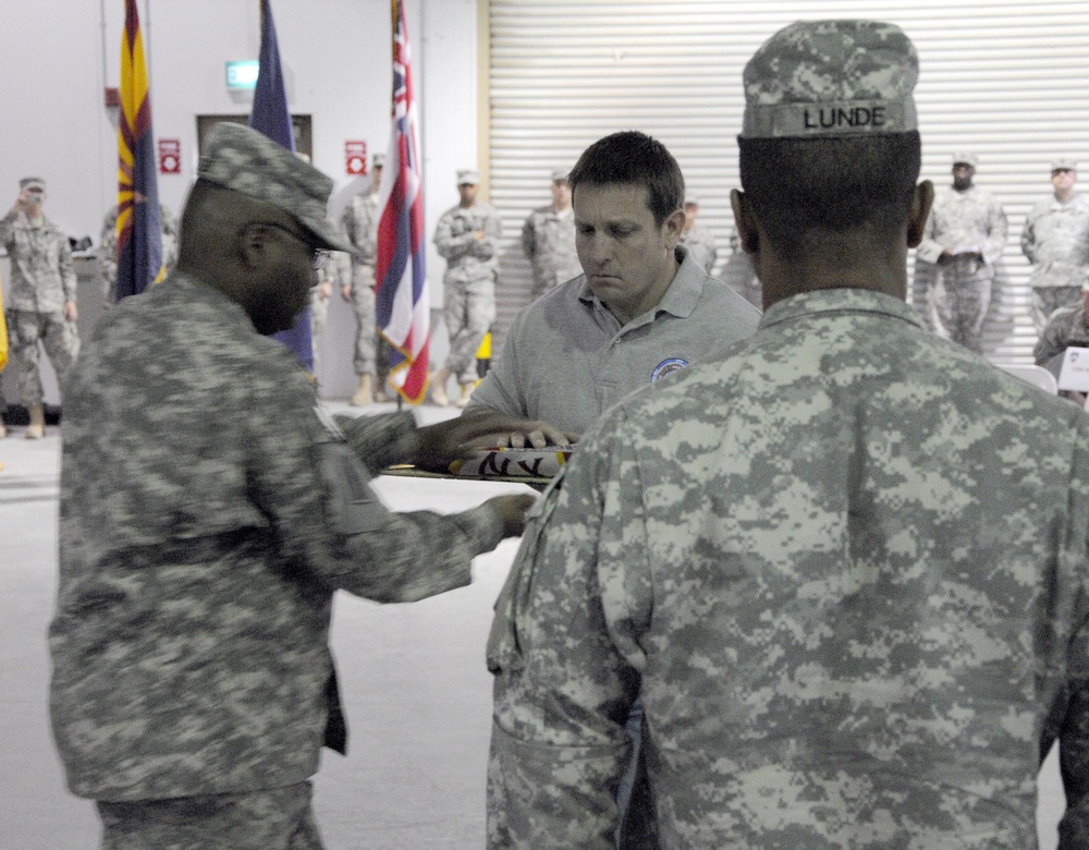 Sept. 11 Flags Transferred to Reserve Unit headed to Iraq