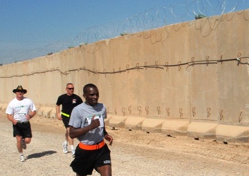 ‘Longknife’ Squadron participates in Aggieville St. Patrick’s Day Run while deployed