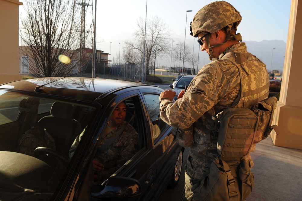 Heightened Security Checks at Aviano Air Base, Italy