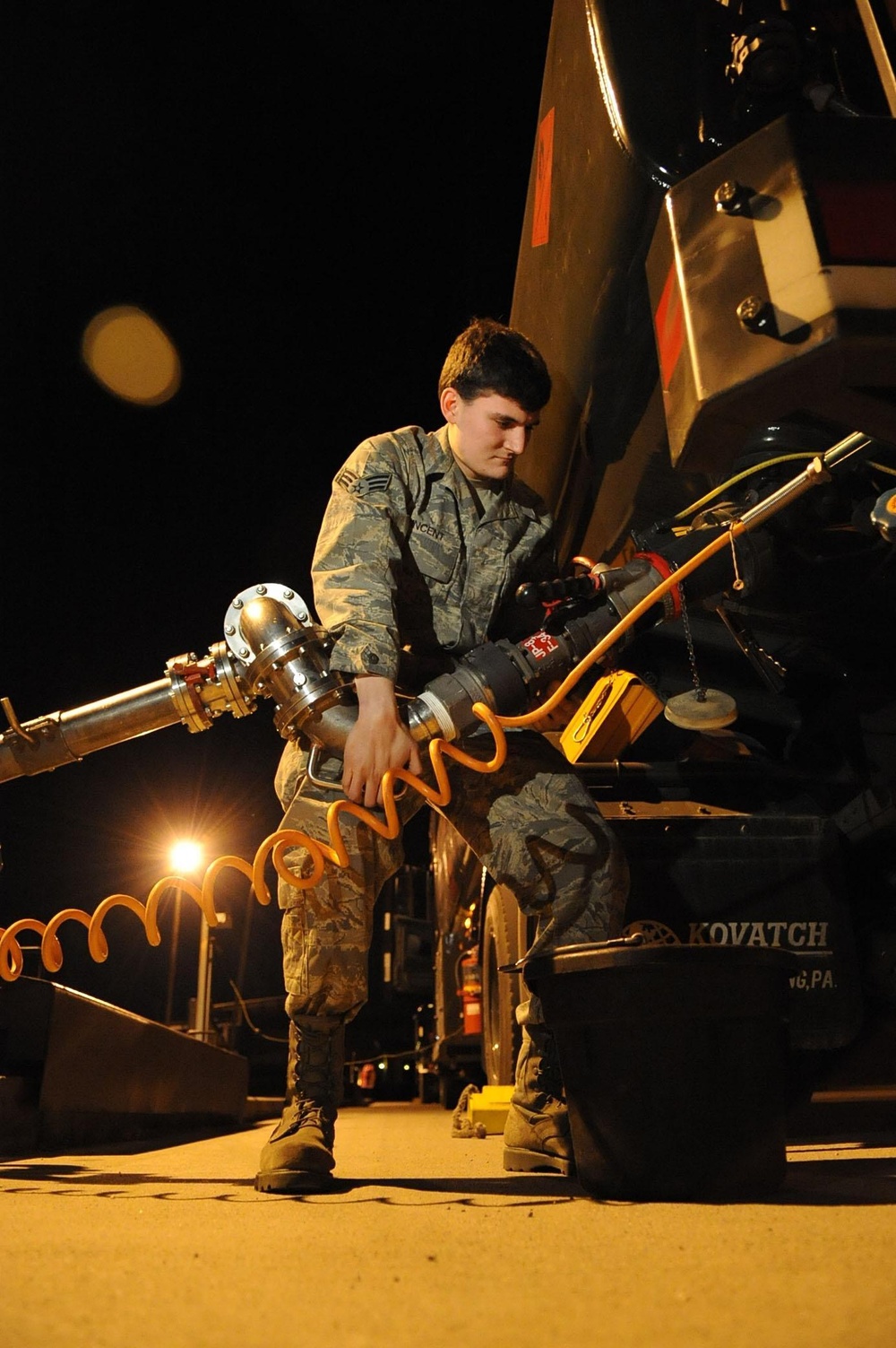 Airmen Refuels R-11 Refueler for Increased Incoming Aircraft at Aviano Air Base, Italy, during JTF Odyssey Dawn