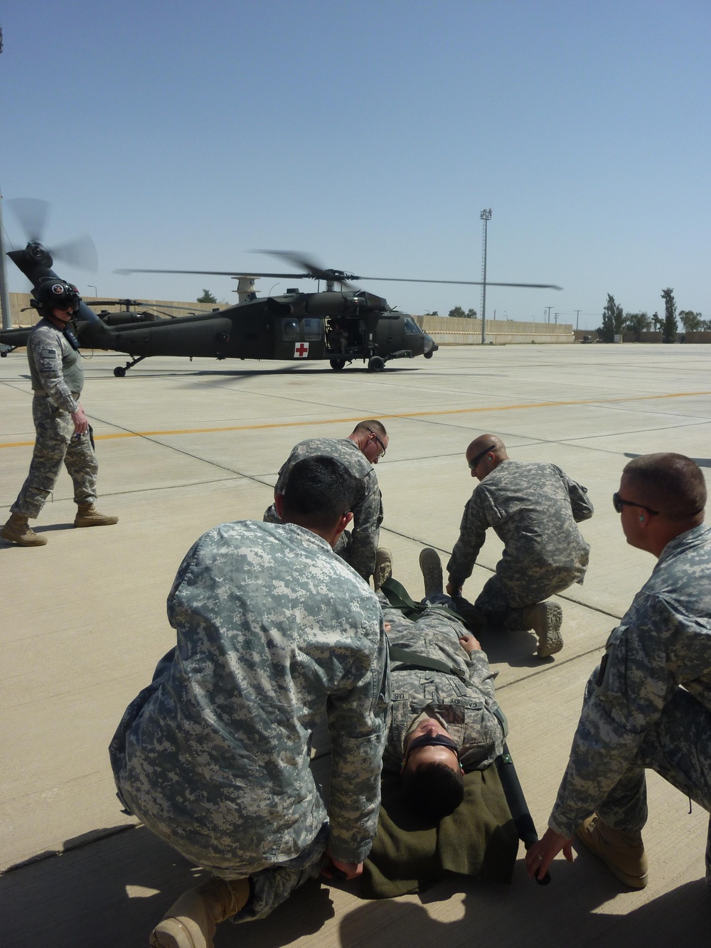 512th personal security detachment trains with MEDEVAC