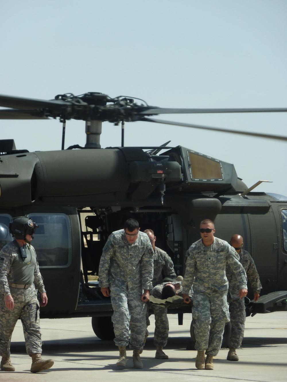 512th personal security detachment trains with MEDEVAC