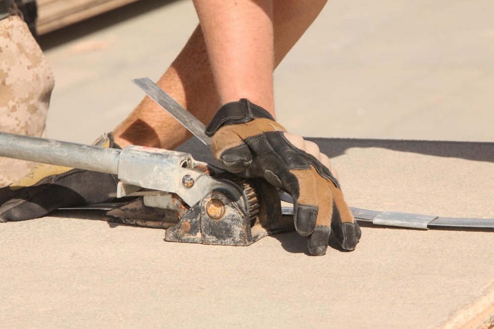 North Carolina Marines tear down flight line on Camp Bastion, Afghanistan