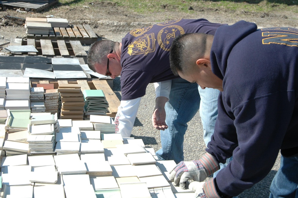 Second Fleet CPOs volunteer at Habitat for Humanity