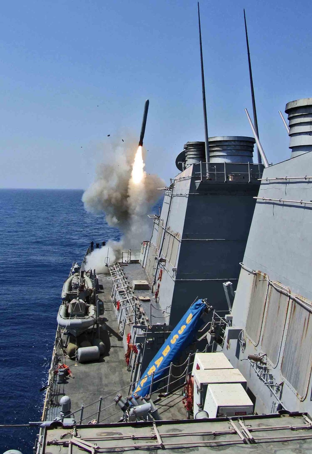 USS Barry fires Tomahawk missiles