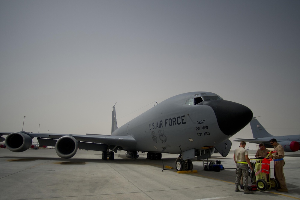 KC-135 Refueling mission over Iraq
