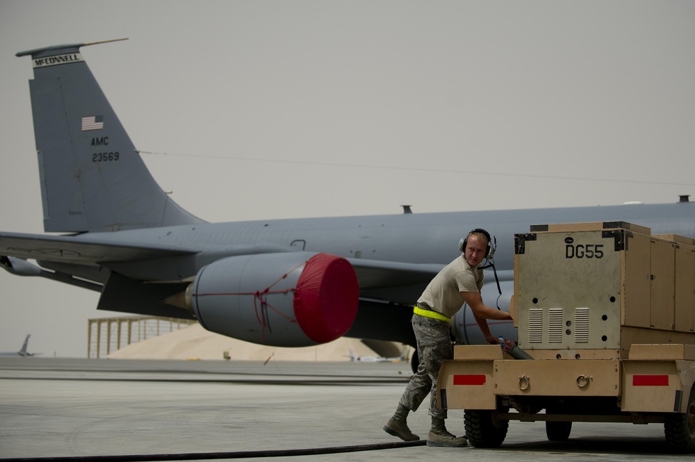 KC-135 Refueling mission over Iraq