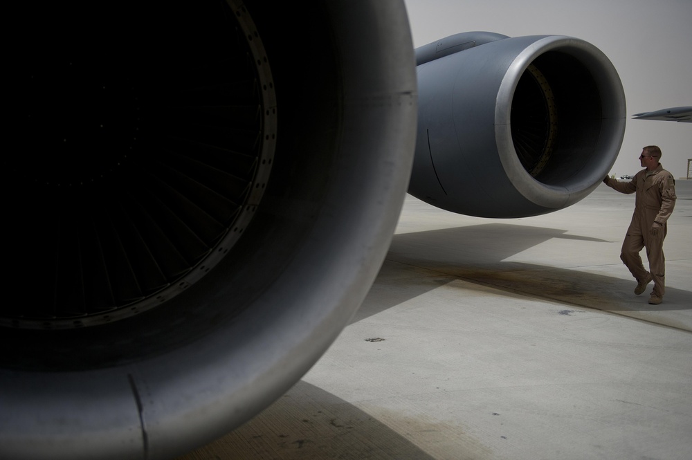 KC-135 Refueling mission over Iraq