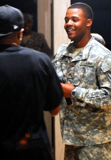 Appreciating the moments: Rapper Chamillionaire learns about Soldiers at COS Warrior