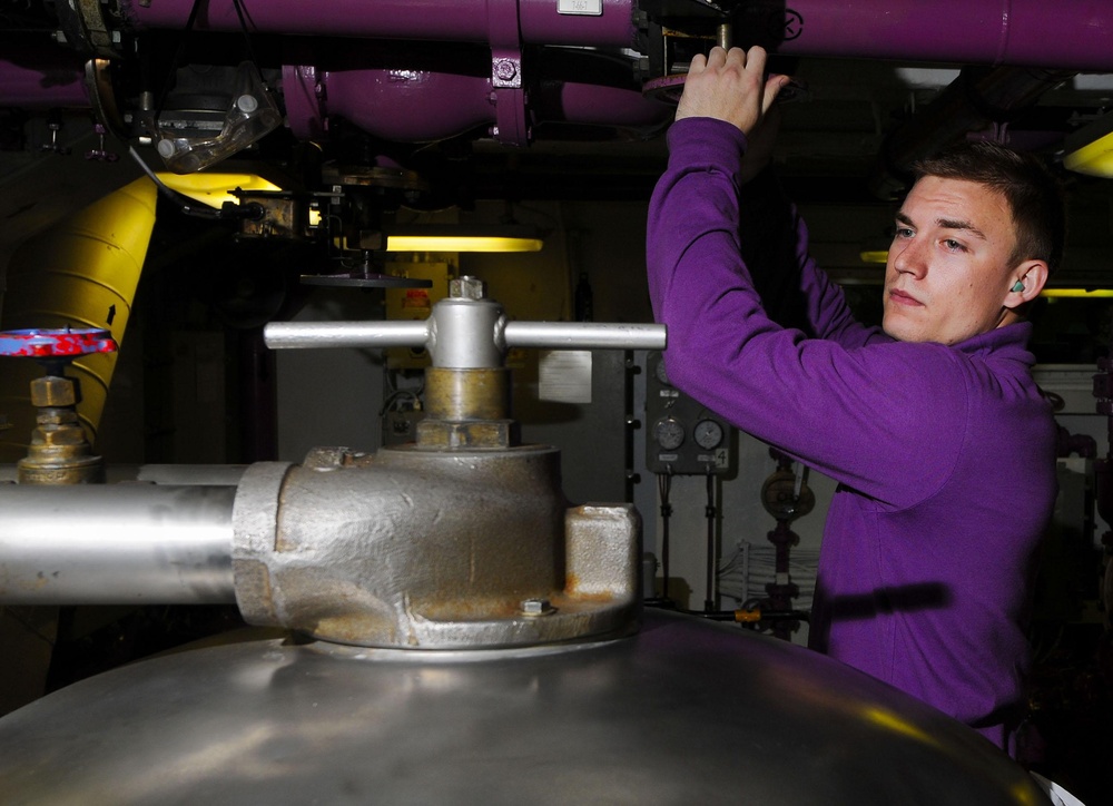 USS Carl Vinson Sailor Works in Air Department