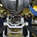 USS Ronald Reagan Sailors Work on Jet Engine