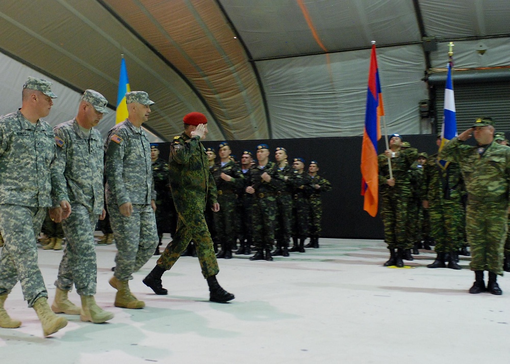 Maj. Gen. Erhard Buhler inspects troops