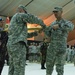 Outgoing Puerto Rican National Guard command cases their colors during transfer of authority ceremony