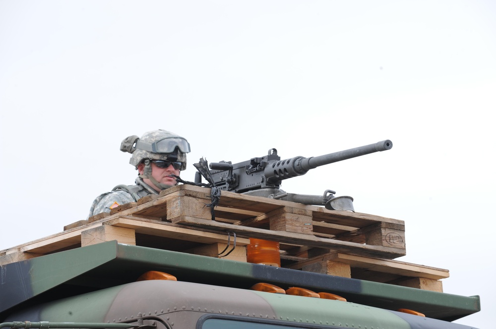 842nd Engineer Company provides additional security during an Entry Control Point training scenario