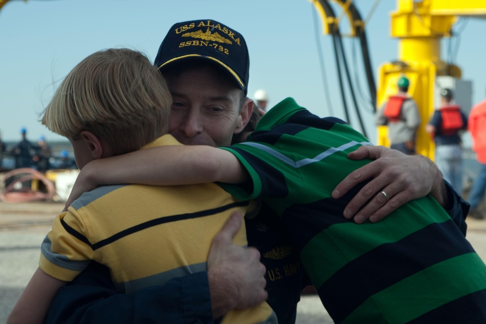 USS Alaska puts to sea