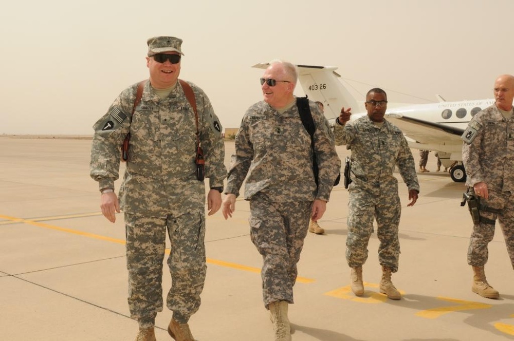 Acting National Guard Director Maj. Gen. Raymond W. Carpenter visits USD-S in Basrah, Iraq