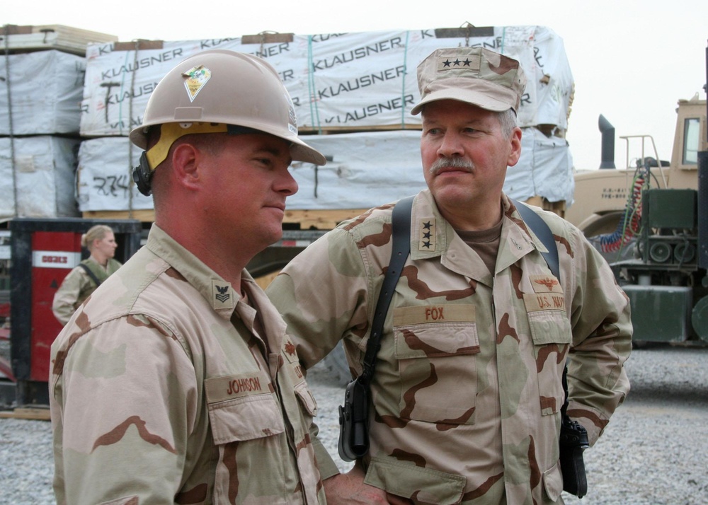 NAVCENT and NECC Commanders Visit Seabees in Afghanistan