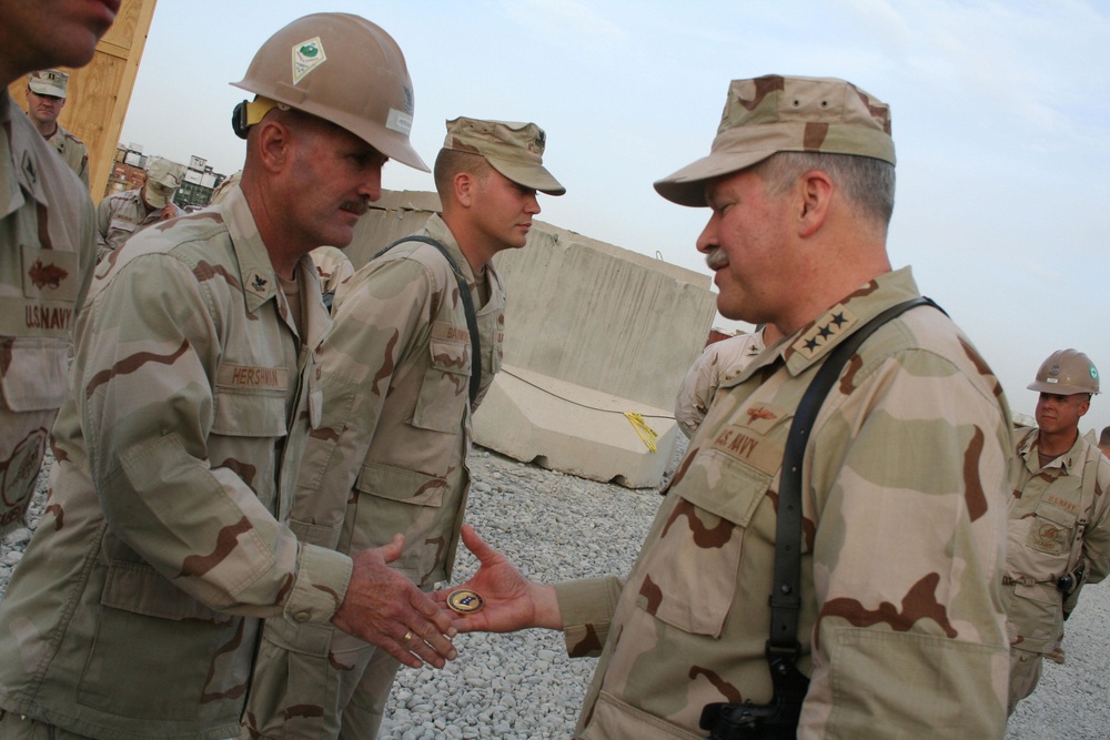 NAVCENT and NECC Commanders Visit Seabees in Afghanistan