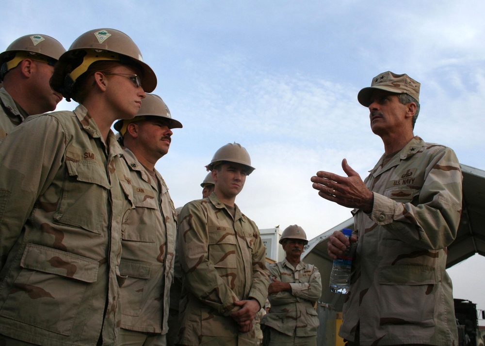 NAVCENT and NECC Commanders Visit Seabees in Afghanistan