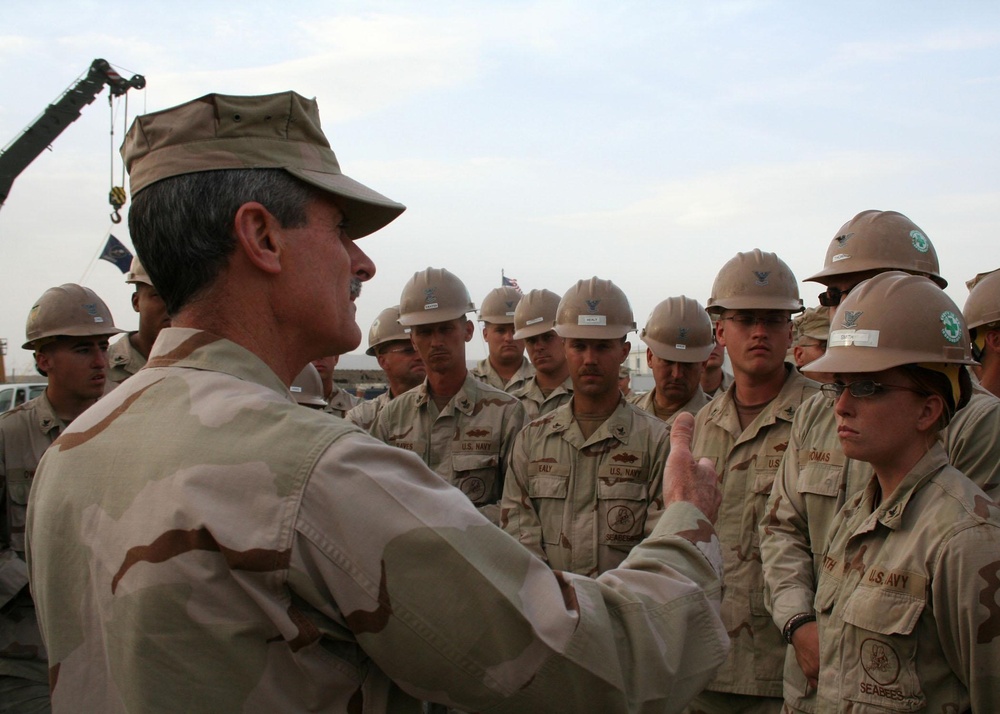 NAVCENT and NECC Commanders Visit Seabees in Afghanistan