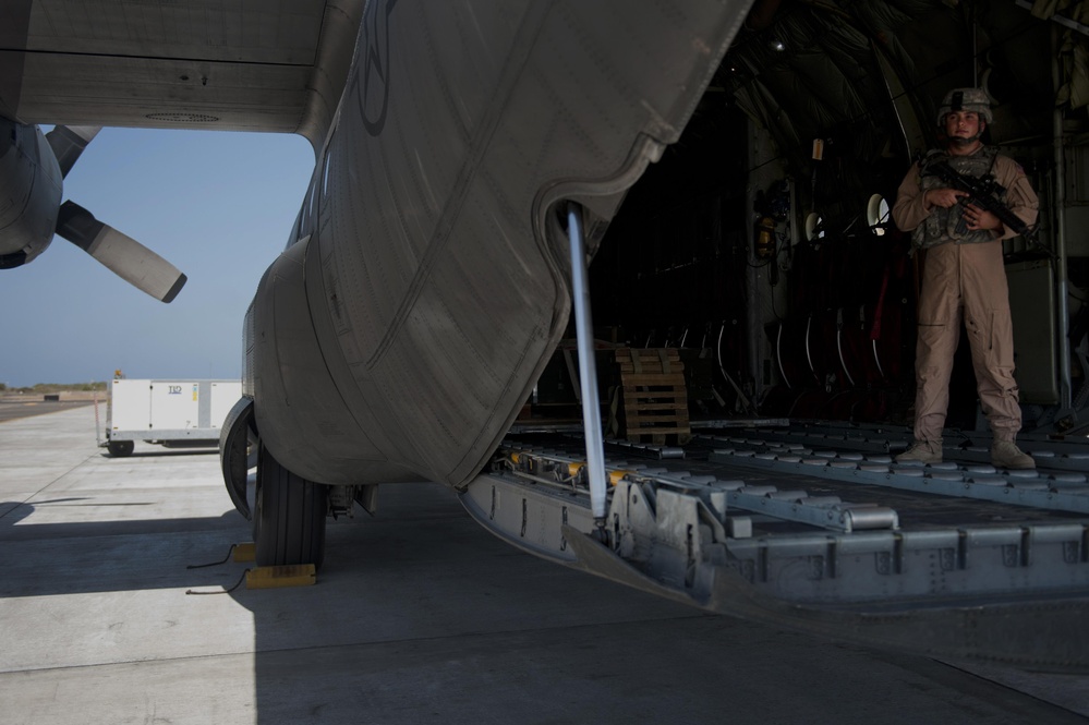 FAST support for C-130 air transport to HOA