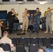 Trombonist Plays With Service Members