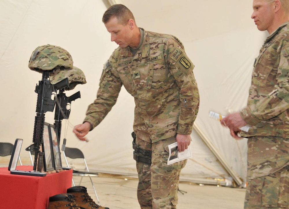 Thunder Soldiers honor two fallen comrades in Faryab