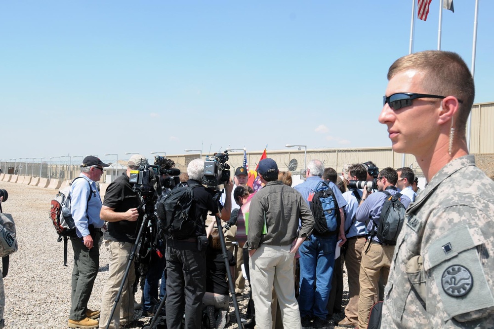 116th soldiers provide security for Secretary of Defense visit