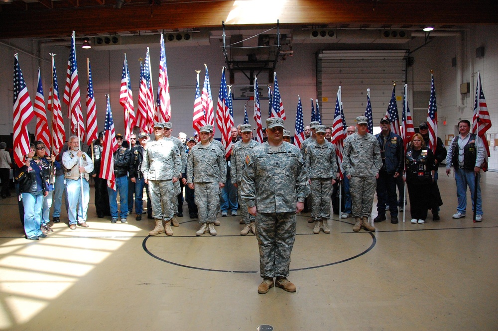 B Company, 1st BSTB, 1/34th ID departure ceremony